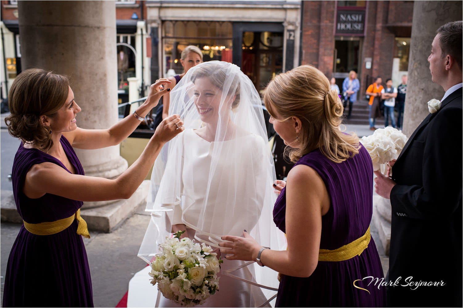 Bride at London church