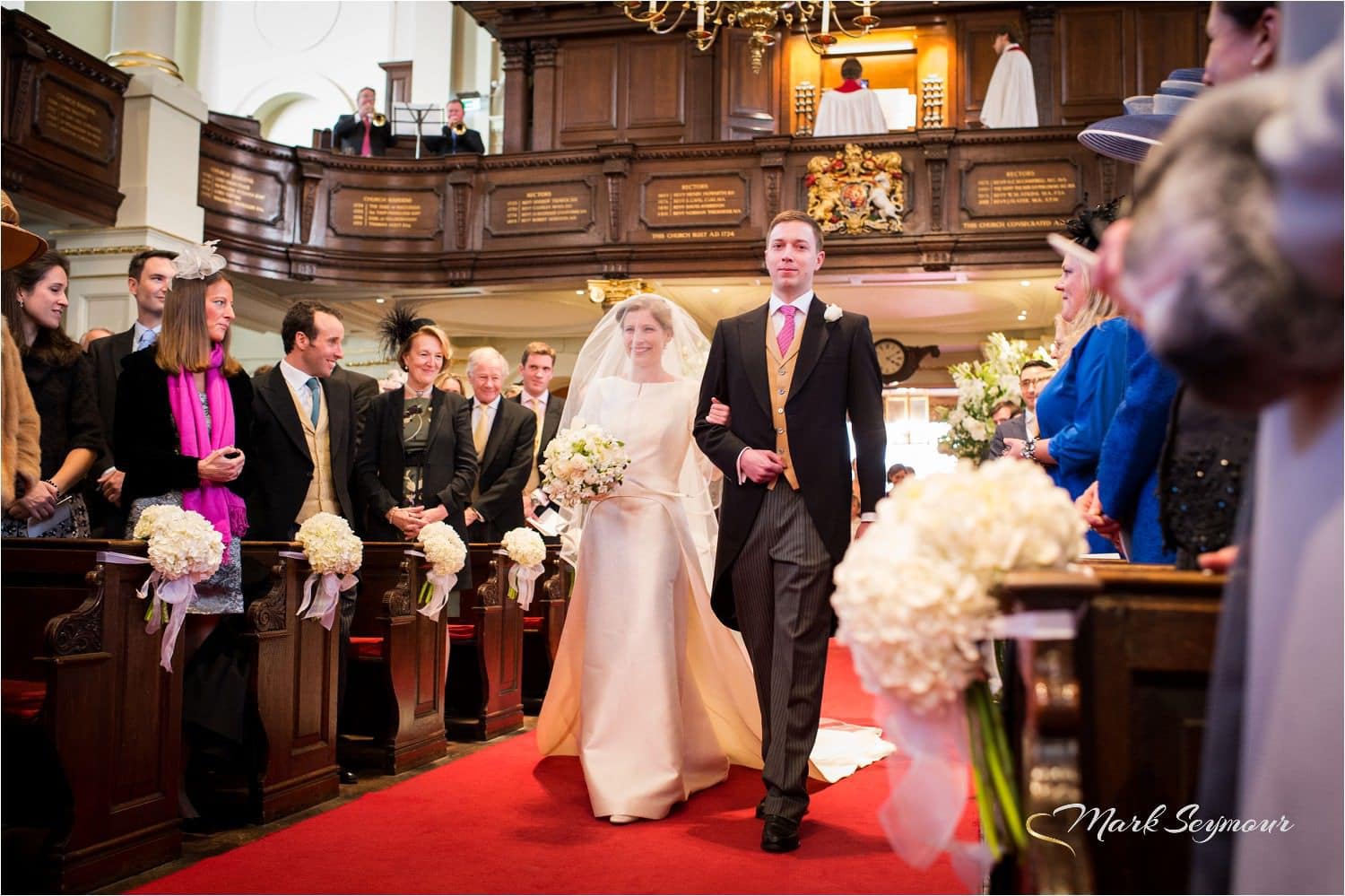 Bride walking down the isle