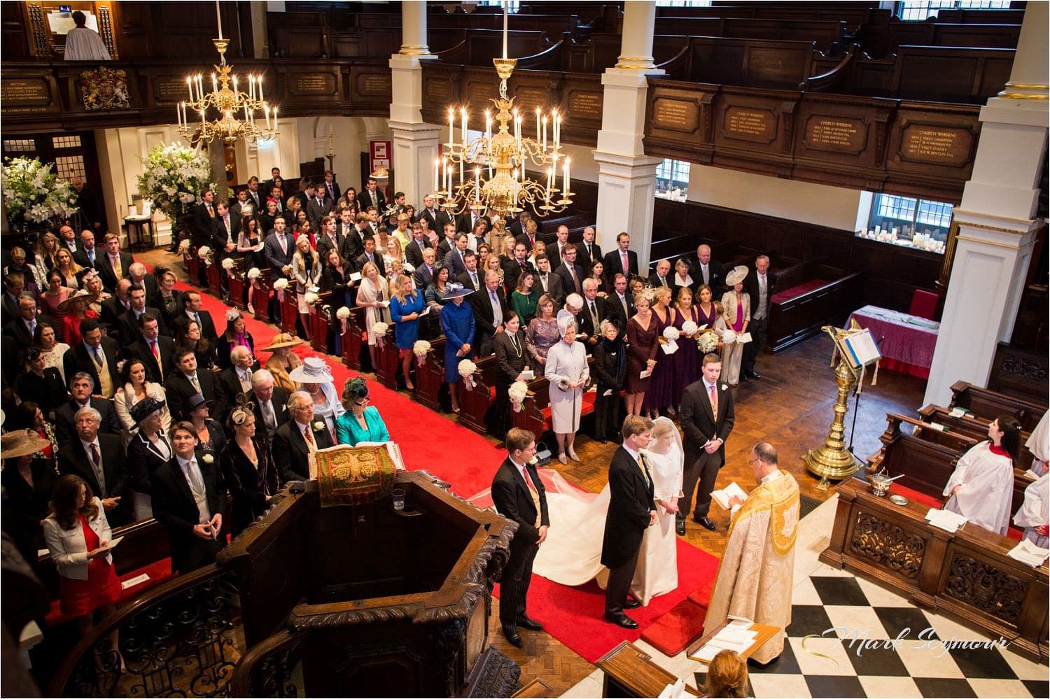 The guests inside church
