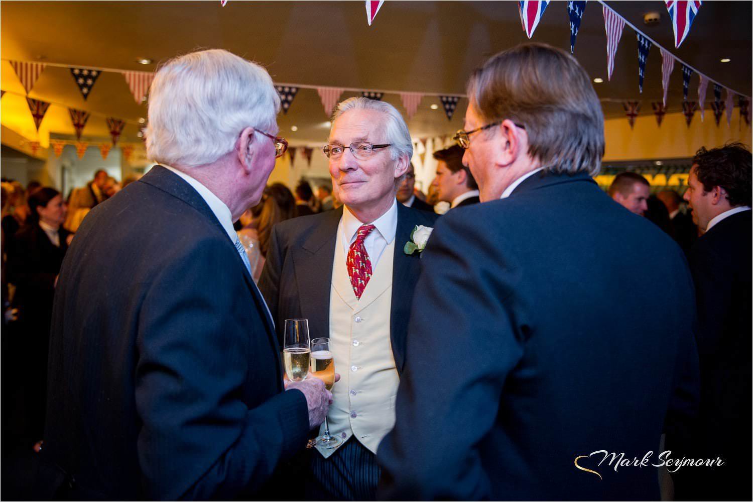 Guests drink champagne